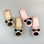 Home Cartoon Cute Lamb Head Satin Slippers Home Indoor Home Shoes