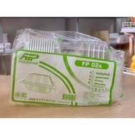 (Set Of 6 Packs 600 Pieces) Clear Plastic Box FP 02s Food Container Snack No Steam 100 Pieces Per Pa