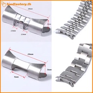 FTY  1Pc Stainless Steel Flat Curved End Watch Strap Connector 14/15/16/17/18/19/20/21/22/23/24MM Me
