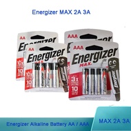 Energizer MAX 3A 2A 12pcs Per Card MAX Energizer Alkaline Battery AA / AAA