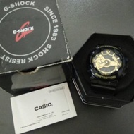 二手CASIO 卡西歐 G-SHOCK 重型機械感 指針雙顯運動錶 GA-110GB-1A