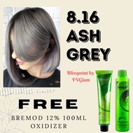 ❐▩Bliss Point Bremod 8.16 Ash Gray / Ash Grey Fashion Color+ Bremod 12% Oxidizer 100Ml Free