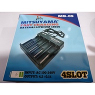 Charger Baterai 18650 / Alat Cas Baterai Swat 18650 2 Slot Mitsuyama