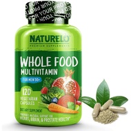 NATURELO Whole Food Multivitamin 120 Capsules for Men 50+ - with Vitamins, Minerals, Organic Herbal 