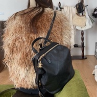 ✨Chanel 黑金羊皮後背包 有保卡🖤