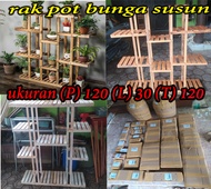 rak kayu bunga susun dari kayu minimalis Rak bunga susun dari kayu ruang tamuRak bunga susun dari ka