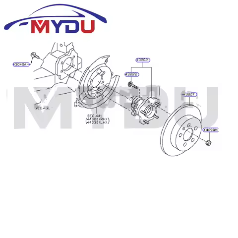 43202-4GA0B 43202-4GA0A 43202JK00A 43202-JK00A Rear Wheel Hub Bearing For INFINITI M35 M45 EX G M M3