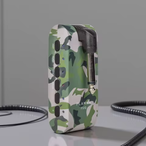 FLAMMA FX10 Guitar Headphone Amplifier Headphone Amp Portable Guitar Plug Amp Bulit in 14 Effects 14