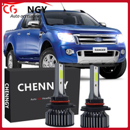 สำหรับ Ford Ranger T6 (ปี 2012 - 2015) หลอดไฟหน้า LED ด้านหน้า 6000K 12V-24V Bright White Qty2 รับปร