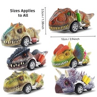 Dinosaur Toy Pull Cart: 6 Pieces Pack Dinosaur Toy Children 3-5 Years Old, Dinosaur Toy Car 3 Years 