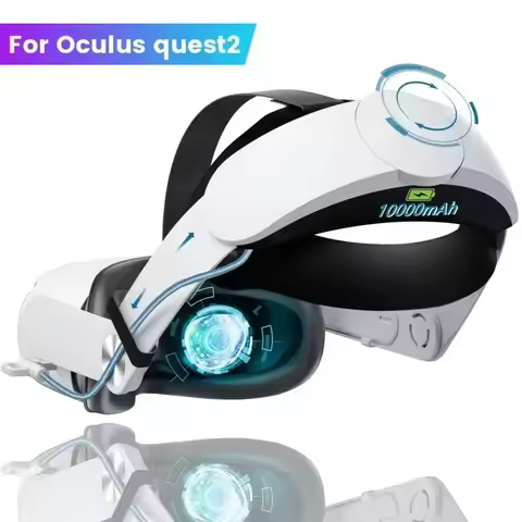 Head Strap with 10000mAh Battery for Oculus Quest 2 VR Headset Fast Charging Power Elite Strap for O
