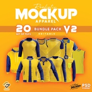 🔥𝗙𝗔𝗦𝗧 𝗗𝗘𝗟𝗜𝗩𝗘𝗥𝗬🔥 Bundle Premium Apparel Mockup V2 Editable 20 set Jersey T-shirt Muslimah Photoshop P