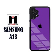 SAMSUNG A13 Case - SAMSUNG A13 Fashion Case Latest 2022 MI.CASE [LOGO IP] Soft Case Glass SAMSUNG A1