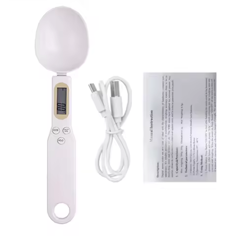 Mini Spoon Scale Digital Kitchen Scale Electronic LCD Food Scale 0.1-500g Cooking Flour Milk Coffee 