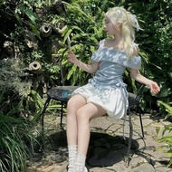 Set Váy Baby Màu Xanh Ngọc Gồm Áo Trễ Vai + Chân Váy Bí Phồng Dáng Tiểu Thư QUYN.029