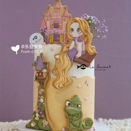 Le Sweet Fish Rapunzel Icing Biscuit Mold Children Cartoon Fairy Tale Castle High Tower Biscuit Whit