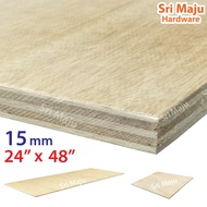 MAJU (2ft x 4ft) 15mm Plywood Timber Panel Wood Board Sheet Ply Wood Papan Kayu Perabot