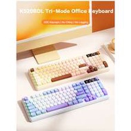 คีย์บอร์ดไร้สายรีชาร์จได้ สำหรับ Win/Android/iOS/OS ระบบ Bluetooth 5.0/2.4G/USB-C สำหรับหลายอุปกรณ์ 