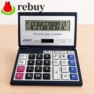 REBUY Folding Flip Calculator, Foldable 12 Digits Solar Calculator, Useful Portable Multifunctional 