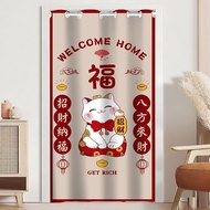Cotton Door Curtain Household Winter Air Conditioning Door Curtain Hanging Curtain Perforation-Free Partition Curtain Cold-Proof Warm Household Bedroom Windshield Curtain Cotton Door Curtain Household Winter Air Conditioning Door Curtain Hanging Curtain P