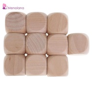 [Menolana] 10PCS Wooden Blank Dice D6 30mm for Kids & Children DIY Decorating Game Toy
