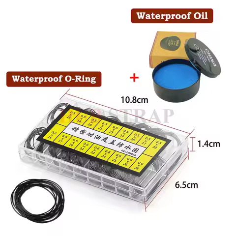 200Pcs Watch Back Case Rubber O-Ring for Watchmaker Waterproof Gasket Oil Repair Tools Thickness 0.5