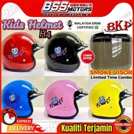 BKP H4 SIRIM Kids Motorcycle Helmet COMBO VISOR QUALITY Kid Children Topi Keledar Budak Kanak 3 Butt