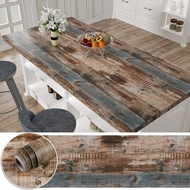 1 Roll Of 1m/2m/3m/5m//7m/10m Rusty Wood Pattern Self-Adhesive Contact Paper Removable And Peeled Of