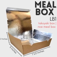 50pcs Meal Box Lunch Box LB1 and Divider Tray for Lb1 Foil Laminated