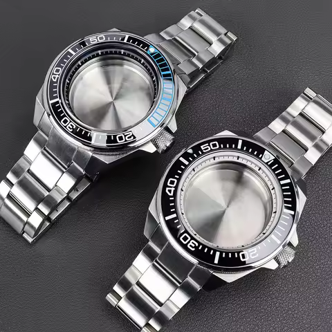 20ATM Diving Watch Case Strap 43mm NH35 Cases For Seiko Samurai King Series Watch Case Modified Fit 
