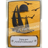 A6 Size Handmade Card Greeting Card Wishes Card Retirement Card
