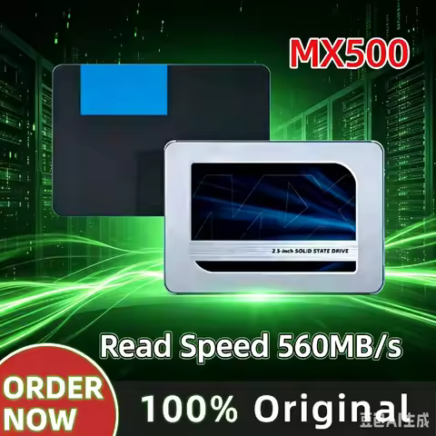 For Crucial MX500 BX500 2.5" SATA Internal SSD 3D NAND Tech 256GB/500GB/1TB/2TB Stable Hard Drive Fo