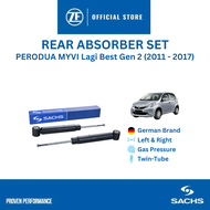 SACHS Shocks Absorber Rear Set Perodua MYVI Lagi Best Gen 2 - (2011 - 2017) | 318 934