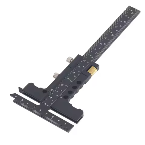 Caliper Measuring Tool T Shaped Woodworking Ruler 0‑100mm 0‑210mm Range Aluminum Alloy Marking Gauge