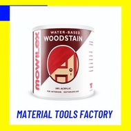 promo wood stain mowilex 1kg plitur water based eksterior - cat kayu - - mahogany 500