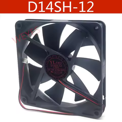 Power Supply Fan D14SH-12 Silent Cooling Fan 2Wire 140mm*140mm*25mm 12v 0.70A