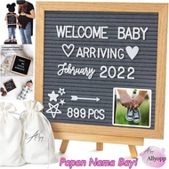 Baby Name Plate Felt Letter Board Set Letter Board/ SmileGirl Trendy Letter Board/ 25x25 Home Decora