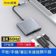 【壹號店】type-c拓展塢 type-c轉hdmi hdmi轉換器    type-c轉dp擴展塢1.4版8k筆記本