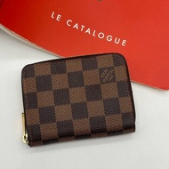 Louis Vuitton LV 棋盤格拉鍊零錢包/卡包/短夾/皮夾