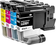 LC501 Ink Cartridges 4-Pack Compatible with Brother LC501 LC501XL for MFC-J1260DW MFC-J1360DW MFC-J1