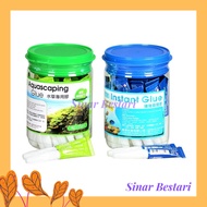 ISTA Instant Glue for Aquascape Aquascaping Plant Pokok Aqua Scape Gam Moss Gum Blue Green Akuatik G
