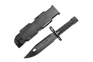 Lancer Tactical M9 Rubber Rubber Knife Training with Sheath for Airsoft Guns, Martial Arts Guard Fig