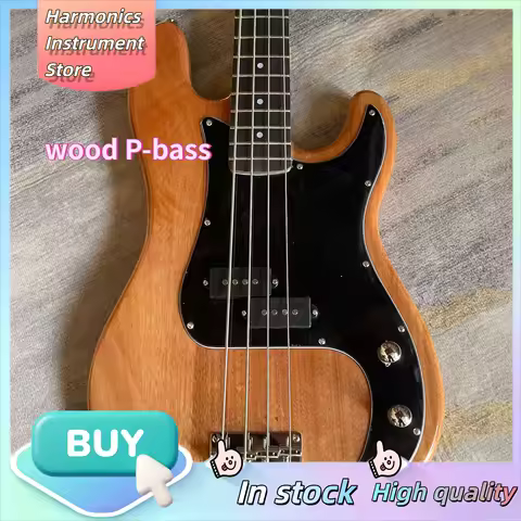 Bass Natural Gloss Electric Guitar Bass 1982 P-Bass Precision Bass 4-String Split Single Coil Entry-