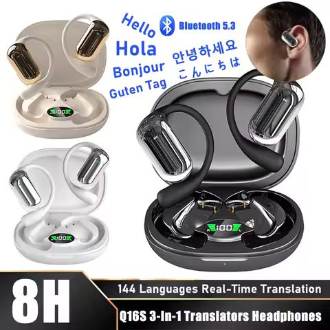 YYK-Q16S AI Translator Earbuds 3-In-1 Music Phone Call 144 Languages Real-Time Translation Ear buds 