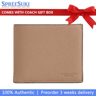 Coach Men Men Wallet In Gift Box 3 In 1 Wallet Taupe # CR398