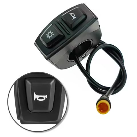 1pc Electric Vehicle Electric Bike 2in1 Switch Buttom Headlignt Speaker Switch For Electric Bicycle