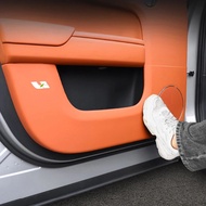 สติกเกอร์ป้องกันแผงประตูรถแผ่นป้องกันการเตะหนัง Pu Hiasan Interior อุปกรณ์เสริมสำหรับรถยนต์ชั้นนำ L9 L8 L7 Li