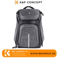 K&amp;F Concept Alpha Backpack 25L Canon Sony Nikon DSLR Laptop Travel Canon Double Shoulder Bag เป้ใส่กล้องถ่ายรูปกล้อง  Upgrade  Blue/Grey ความจุสูง