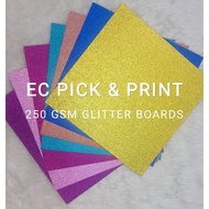 12x12 inches Glitter Cardstock / Glitter Boards 250 Gsm 10 pcs per pack
