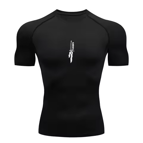 Anime Jujutsu Kaisen Compression Shirt Men Fitness Gym Sport Running T-Shirt Rashgard Tops Tee Quick